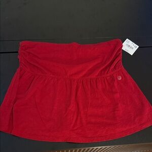 American Eagle Outfitters Red Flowy Tube Top